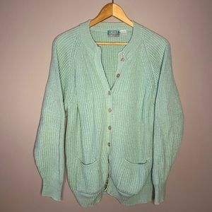Laura‎ Peterson teal cardigan